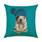 3D Cute Dog Pattern Linen Cotton Cushion Cover Home Car Sofa Office Cushion Cover Pillowcases - #8