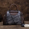 Women Genuine Leather Vintage Personalized Handbag Crossbody Bag - Black