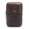 Cowhide Phone Pouch Waist Bag Vintage Belt Crossbody Bag For Men - Coffee