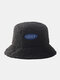 Men & Women Lamb Wool Warm Soft Winter Outdoor Sunshade Bucket Hat - Black