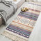 Retro Bohemian Hand Tassel Woven Cotton Linen Carpet Bedside Rug Geometric Floor Mat Long Rug Bedspread Tapestry Home Decoration - #3