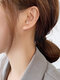 Trendy Diamond Pearls Earring Temperament Metal Auricle Piercing Earring - #04