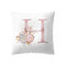 Simple Nordic Style Pink Alphabet ABC Pattern Throw Pillow Cover Home Sofa Creative Art Pillowcases - #8