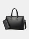 Men Vintage Multifunction Waterproof Laptop Bags Briefcases Shoulder Bag Handbag - Black