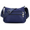 Women Nylon Waterproof Multi-pocket Crossbody Bag Casual Shoulder Bag - Blue