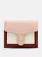 Women Faux Leather Fashion Multi-Slots Multifunction Short Wallet Purse - Red