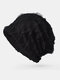 Women Polyester Thin Breathable Sunshade Spring Autumn Outdoor Turban Hat Beanie Hat - Black