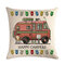 1 PC Vintage Cartoon Camper Van Pattern Linen Pillowcase Cushion Cover Home Sofa Art Decor Throw Pillow Cover - #9