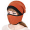 Men Women Winter Warm Windproof Multifunction Outdoor Cycling Ski Mouth Face Mask Beanie Scarf - Orange
