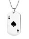 Trendy Simple Spades A Poker Geometric-shaped Pendant Stainless Steel Necklace - Silver