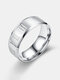 1 Pcs Retro Simple Roman Numeral Titanium Steel Couple Rings Men's Rings - Silver