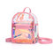 Seasonal Laser Bag Female New Fashion Jelly Transparent Backpack Outdoor Travel Girl Small Backpack - Pink