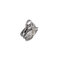 Винтажное кольцо в форме змеи, древнее серебряное кольцо с геометрическим животным, преувеличенные украшения - Серебряный