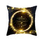 Golden Black Christmas Series Microfiber Cushion Cover Home Sofa Winter Soft Throw Pillow Case - #7