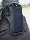 حقيبة حزام Ekphero للرجال جلد طبيعي 7.2 بوصة EDC Retro Short Cell هاتف Case - أزرق