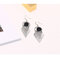 Fashion Ear Drop Earrings Hollow Round Bead Irregular Tassels Pendant Earrings Jewelry for Women - Silver