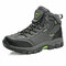 Men Wearable Non Slip Lace Up Casual Hiking Boots - Gray