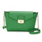 Women Elegant Handbag Shoulder Bag PU Leather Messenger Spin Lock Satchel Purse Tote - Green