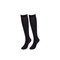 Solid Color Bright Silk Long High Socks Thickening Long Plus Fat Cotton Thin Section And Over Knee Socks - 119-1 regular solid color knee socks black
