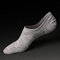 Men Cotton Breathable Boat Socks Comfortable Non-Slip Solid Color Invisible Socks - Gray