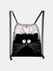 Women Cute Cat Print Backpack Shopping Bag - #02