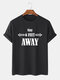 Mens Funny Stay Away Slogan Short Sleeve 100% Cotton T-shirts - Black