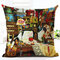 1 PC Retro Style Cats Linen Cotton Cushion Cover Home Sofa Art Decor Throw Pillow Cover Pillowcase - #7