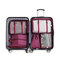 7Pcs Cationic Oxford Travel Storage Bag Clothes Shoes Bra Washing Bag Makeup Storage Bag - Wine