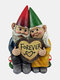 Couple Gnome Dwarf Lovers Heart-shape Sign Resin Ornament Home Garden Decor - #01