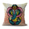 Mandala Funda de cojín de poliéster Almohada de elefante geométrico bohemio Caso Decorativo para el hogar - #5
