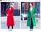 Double-sided Long Section Over The Knee Woolen Coat - Red