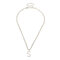 Trendy Classic 26 English Alphabet Necklace Silver Alloy Diamond Mount Initial Alphabet Necklace Jewelry - 19
