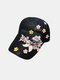 Female Baseball Hat Flower Shade Breathable Wild Tide Casual Cap - #01