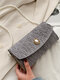 Women Pearl Solid Satchel Shoulder Bag Crossbody Bag - Gray