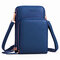 حقيبة يد نسائية من جلد البولي يوريثان بطاقة حقيبة كبيرة سعة حقيبة كروسبودي متعددة الجيوب هاتف - أزرق غامق