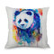 Watercolor Panda Printing Linen Cotton Cushion Cover Home Sofa Car Cushion Cover Pillowcases - #16