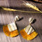 Bohemian Geometric Weave Irregular Rhombus Tassel Earrings Vintage Plaid Tassel Earrings - 2