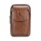Genuine Leather Vintage 6 Inch Phone Bag Waist Bag Crossbody Bag For Men - Brown
