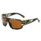 Men Sports Camouflage HD Polarized Square Sunglasses UV400 Outdoor Driving Sunglasses - Brown