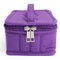 Velvet 16 Bottle Essential Oil Storage Bags Carrying Case Box Cosmetic Bag - Purple