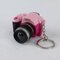 Mini Camera Sound LED Flashlight Keychain - Pink