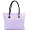 Women Candy Color Casual Elegant Handbags Ladies Leisure Zipper Shopping Shoulder Bags - Light Purple