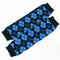 Women Knitted Wool Thicken Mixed Color Diamond Leggings Warm Boots Set Long Socks - Blue