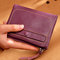 Women Genuine Leather Card Holder Wallet High-end Purse  - Purple