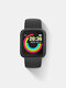 8 couleurs Macaron couleur Smart Sport Bracelet données d'exercice surveillance de la fréquence cardiaque podomètre Bluetooth multifonctionnel Smart Watch - Noir