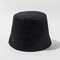 Unisex Solid Color Cotton Hat Bucket Hats - Black