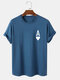 Mens Ace Of Hearts Poker Print 100% Cotton Short Sleeve T-Shirts-9 Colors - Dark Blue