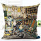 1 PC Retro Style Cats Linen Cotton Cushion Cover Home Sofa Art Decor Throw Pillow Cover Pillowcase - #2