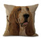 Cute Pet Dog Printed Decoration Cushion Cover Square Cotton Linen Pillowcase - #5