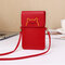 Women 6.3 Inch Touch Screen Crossbody Bag Phone Bag - Red